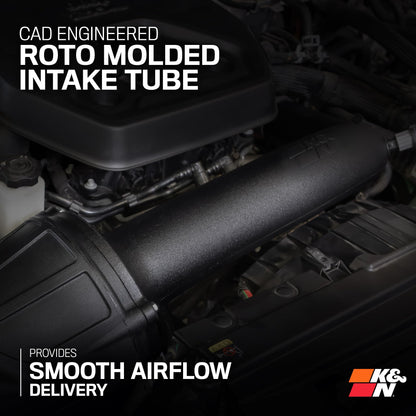 K&N FILTER 63-1597 K&N Cold Air Intake System: High-Flow Air Filter, Increase Performance & Towing: Compatible with 2024 Jeep: Wrangler, 63-1597