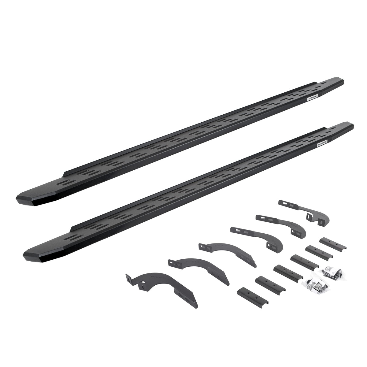 GO RHINO 69643280PC Go Rhino RB30 Running Boards & Brackets | Cab Length, Galvanized Steel, Textured Black | 69643280PC | Fits 2024 Toyota Tacoma Double Cab