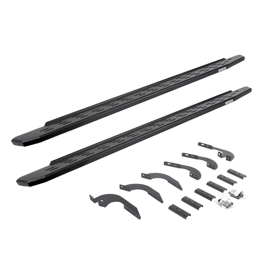 GO RHINO 69643280PC Go Rhino RB30 Running Boards & Brackets | Cab Length, Galvanized Steel, Textured Black | 69643280PC | Fits 2024 Toyota Tacoma Double Cab