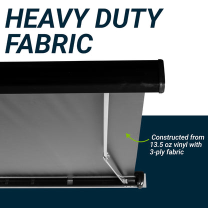 VELARIUM VP6211 Velarium 62" Black 12V Power/Idler Arm Set - Robust Extruded Arms with 12V Powered Operation, Adjustable Pitch, Durable Design Reliable Performance, Ideal RV Awnings and Outdoor Use