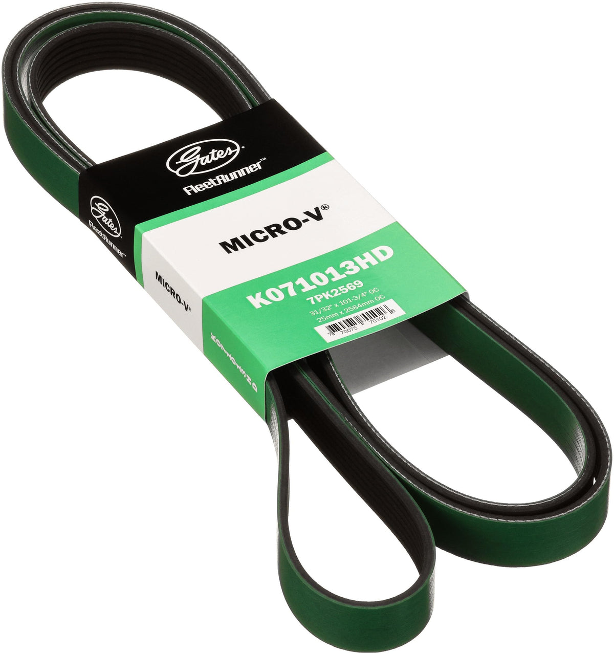 Gates K071013HD Genuine Automotive V-Ribbed Belt (Heavy Duty