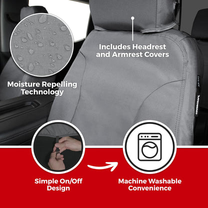 Covercraft SS2544WFBK Custom Front Row Seat Protectors by Covercraft: Endura Waterproof Polyester SeatSaver