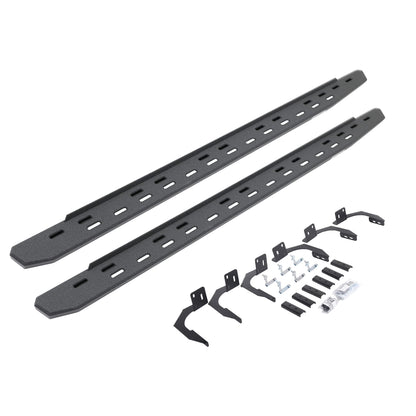 GO RHINO 69609980ST Go Rhino RB30 Slim Running Boards & Brackets – Galvanized Steel, Protective Bedliner Coating – 69609980ST – Fits 2009-2014 RAM 1500 Quad Cab Pickup