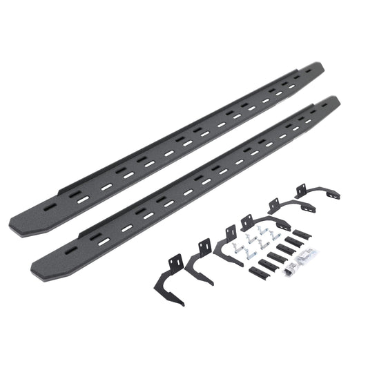 GO RHINO 69609980ST Go Rhino RB30 Slim Running Boards & Brackets – Galvanized Steel, Protective Bedliner Coating – 69609980ST – Fits 2009-2014 RAM 1500 Quad Cab Pickup