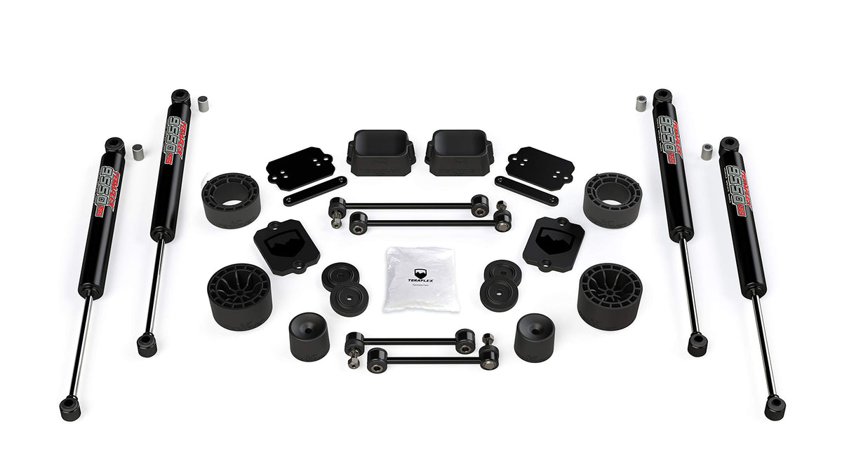 TERAFLEX 1365350 TeraFlex JL 2-Door Sport/Sahara 2.5” Performance Spacer Lift Kit & 9550 VSS Twin-Tube