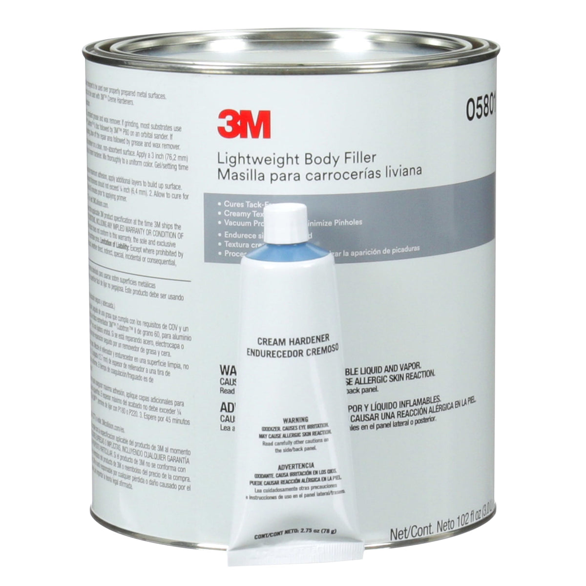 3M 05801 3M Lightweight Body Filler, 05801, 1 Gallon