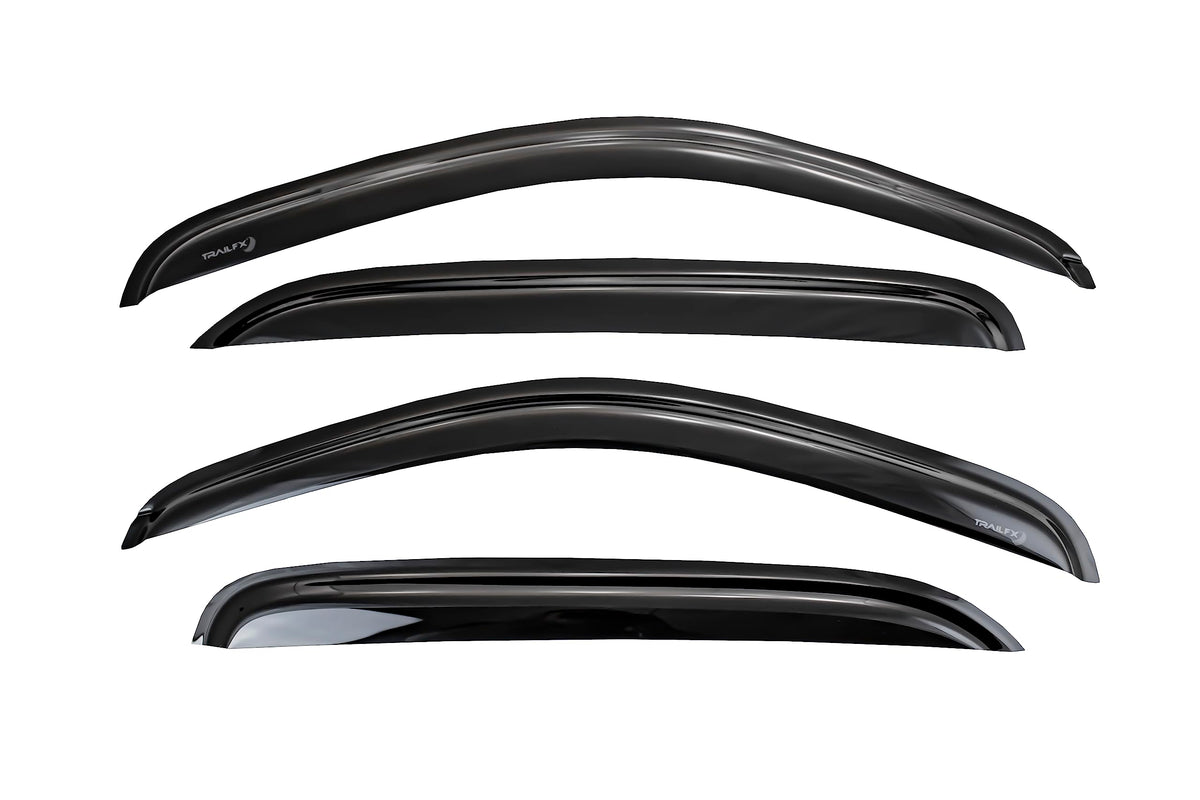 TRAILFX 4634H TrailFX Window Vents Fits Chevrolet Equinox 2018-2024 Tape-On Smoke 4-Piece Low Profile Acrylic Rainguard Set TrailFX 4634H