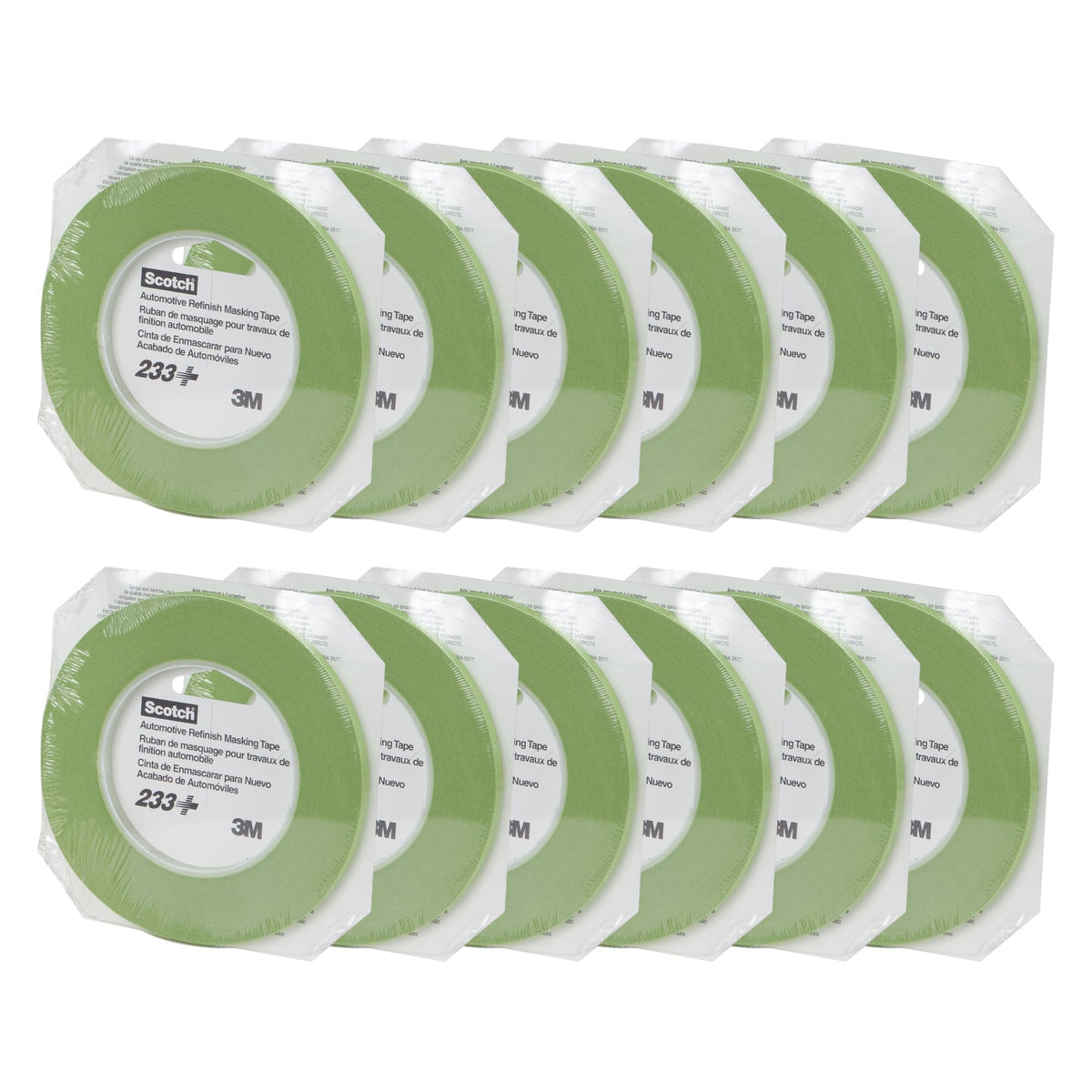 3M 26344 Scotch 3M Performance Masking Tape 233+, 26344, Flexible, 6 mm x 55 mm