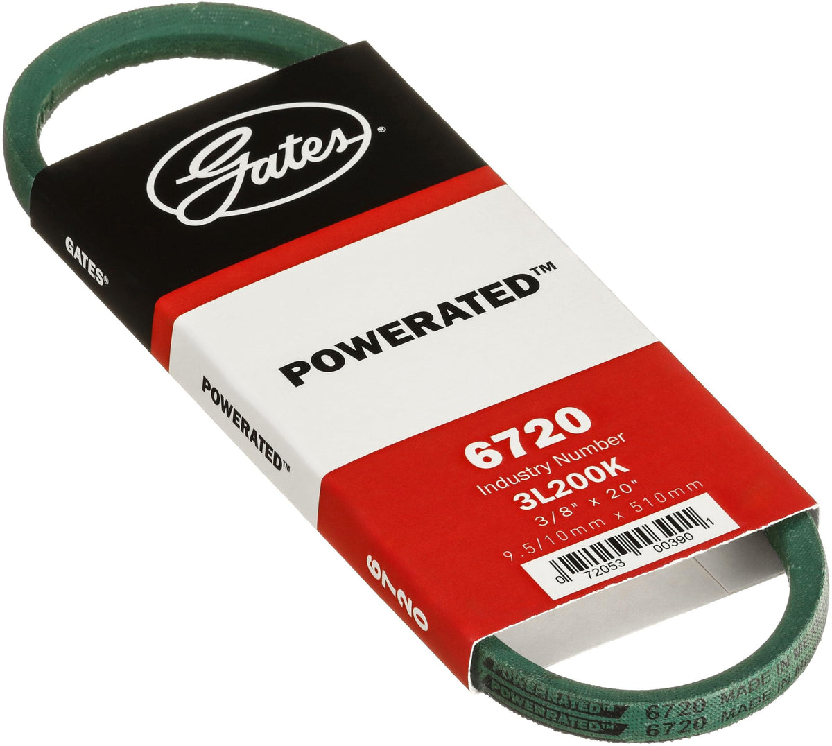 Gates 6720 Powe Rated Fhp Medium Horse Power V Belt