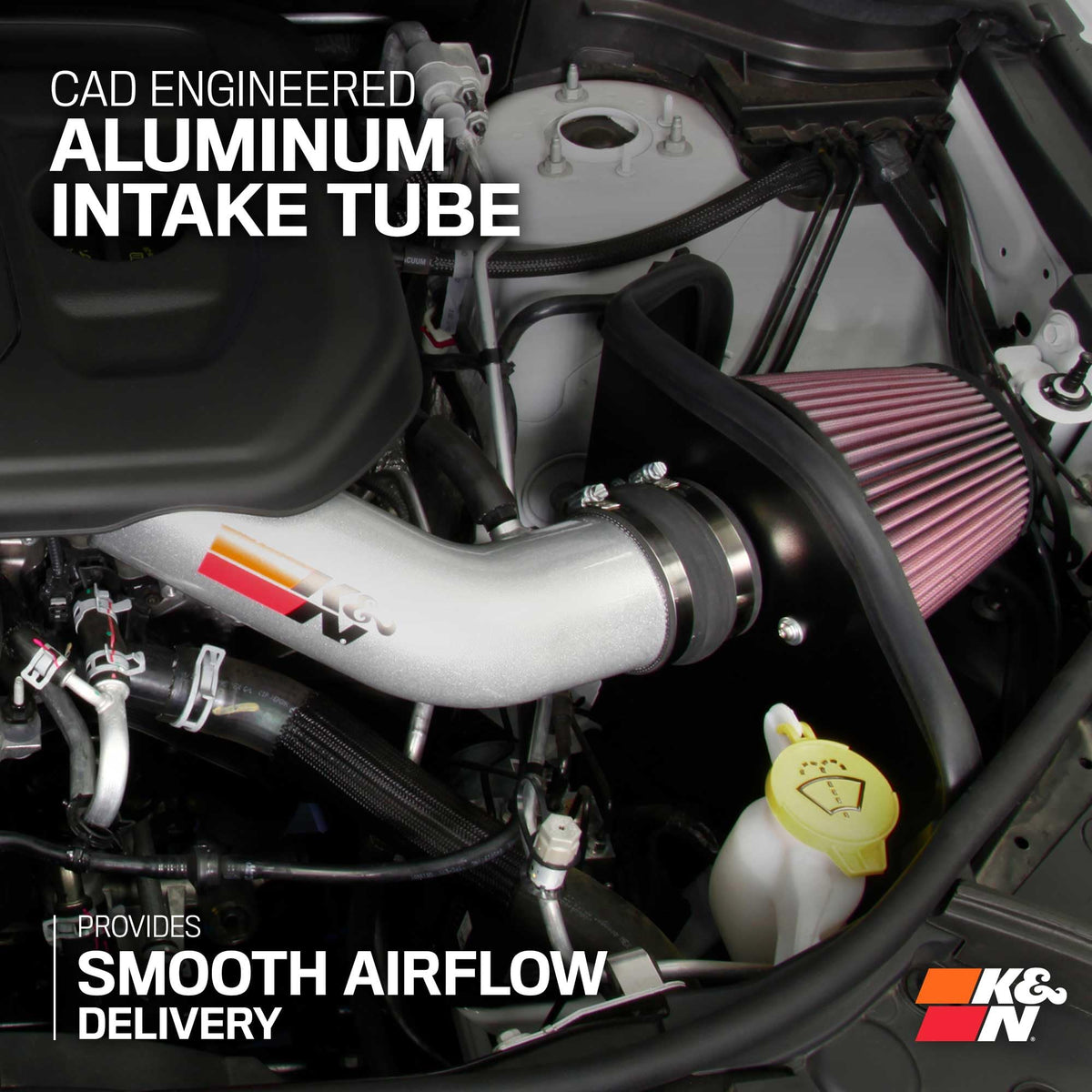 K&N FILTER 77-1572KS K&N Cold Air Intake System: High-Flow Air Filter, Increase Performance & Towing: Compatible with 2016-2026 JEEP/DODGE: Durango, Grand Cherokee, Grand Cherokee WK, 77-1572KS
