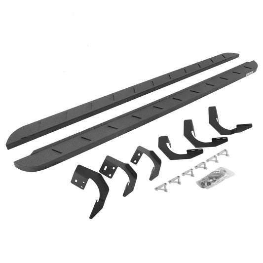 GO RHINO 63420687ST Go Rhino RB10 Slim Running Boards & Brackets | Galvanized Steel, Protective Bedliner Coating | 63420687ST | Fits 2015-2023 Ram 1500 Classic Crew Cab Classic Body Style & Others (See Description)