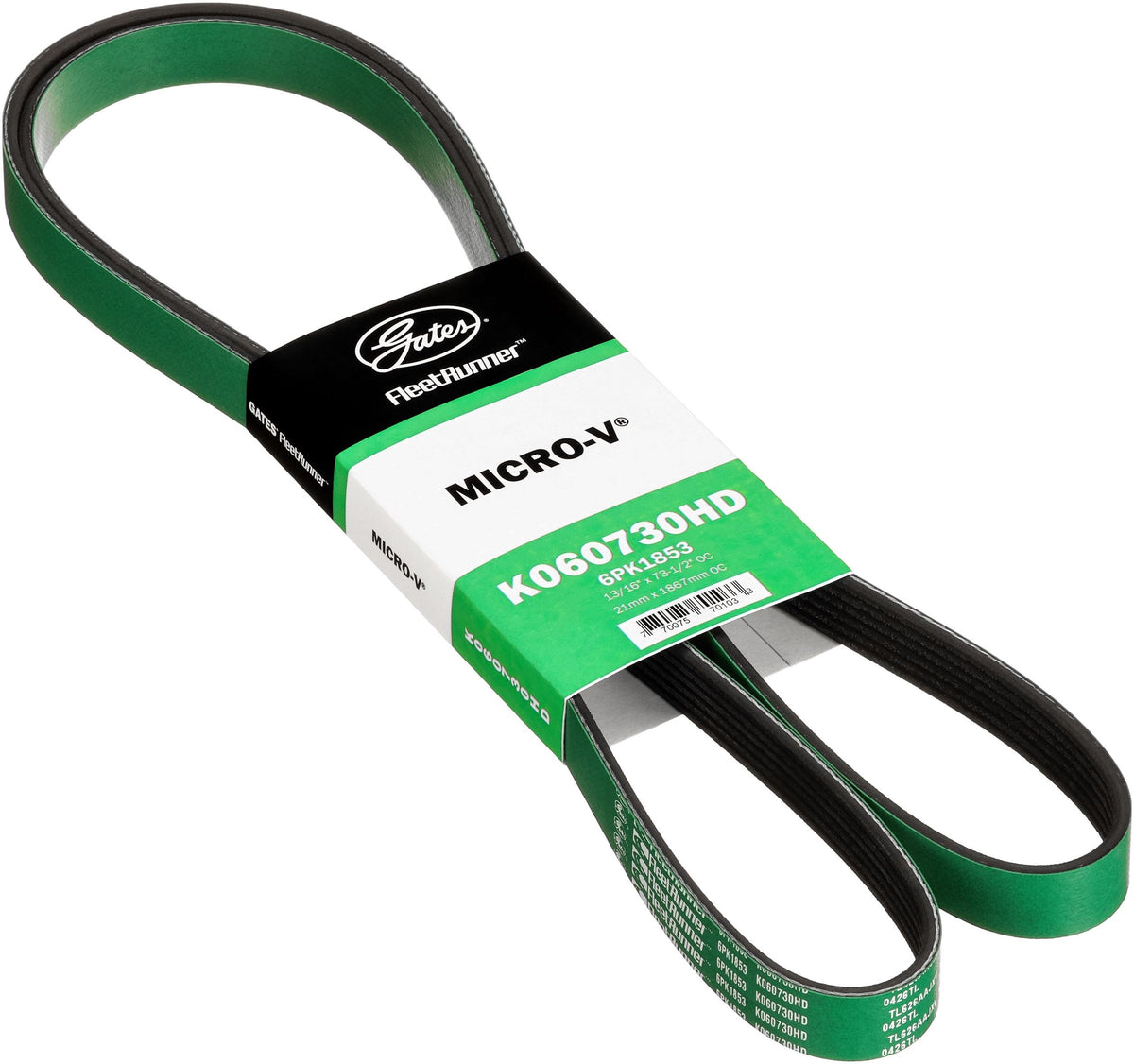 Gates K060730HD V-RIBBED BELT (HEAVY DUTY