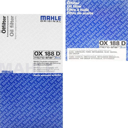 Mahle OX188D OX 188D Engine Oil Filter, 1 Pack