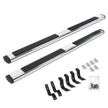 GO RHINO 686404787PS Go Rhino 6" OE Xtreme Sidesteps & Brackets – Stainless Steel, Polished – 686404787PS – Fits 2019 - 2025 Chevrolet Silverado & GMC Sierra Crew Cab (See description)