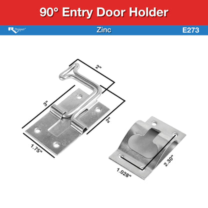 RV DESIGNER E273 RV Designer E273-90° 3" RV Entry Door Holder, Zinc