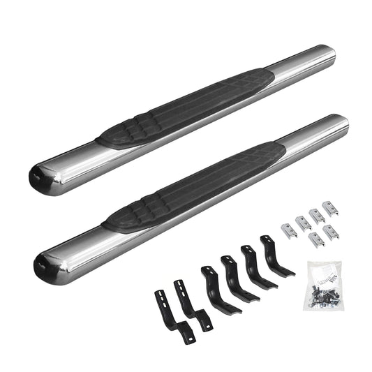 GO RHINO 684415552PS RealTruck 4" OE Xtreme Sidesteps & Brackets | Stainless Steel, Polished | 684415552PS | Fits 2015-2026 Ford F-150 Standard Cab Pickup; 2017-2026 Ford F-250, F-350 Super Duty Standard Cab Pickup
