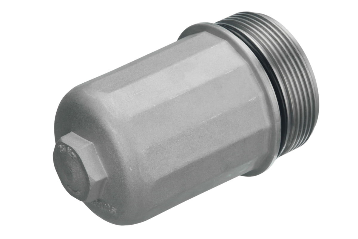 URO Parts 99610702055-PRM Oil Filter Cover, Aluminum vs OEM is plastic