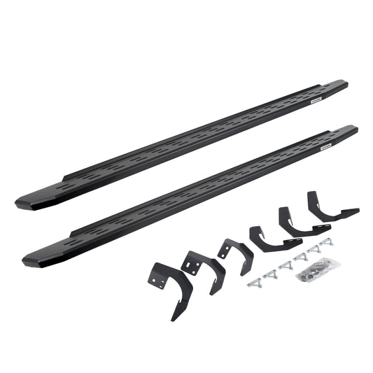 GO RHINO 69620687PC Go Rhino RB30 Running Boards & Brackets | Galvanized Steel, Textured Black | 69620687PC | Fits 2015-2018 Ram 1500 Crew Cab Pickup; 2019-2023 Ram 1500 Classic Crew Cab Pickup