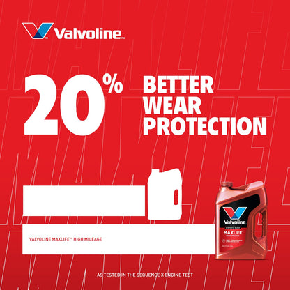 VALVOLINE VV1556 Valvoline MaxLife High Mileage 5W-30 Synthetic Blend Motor Oil 1 Quart, Pack of 6