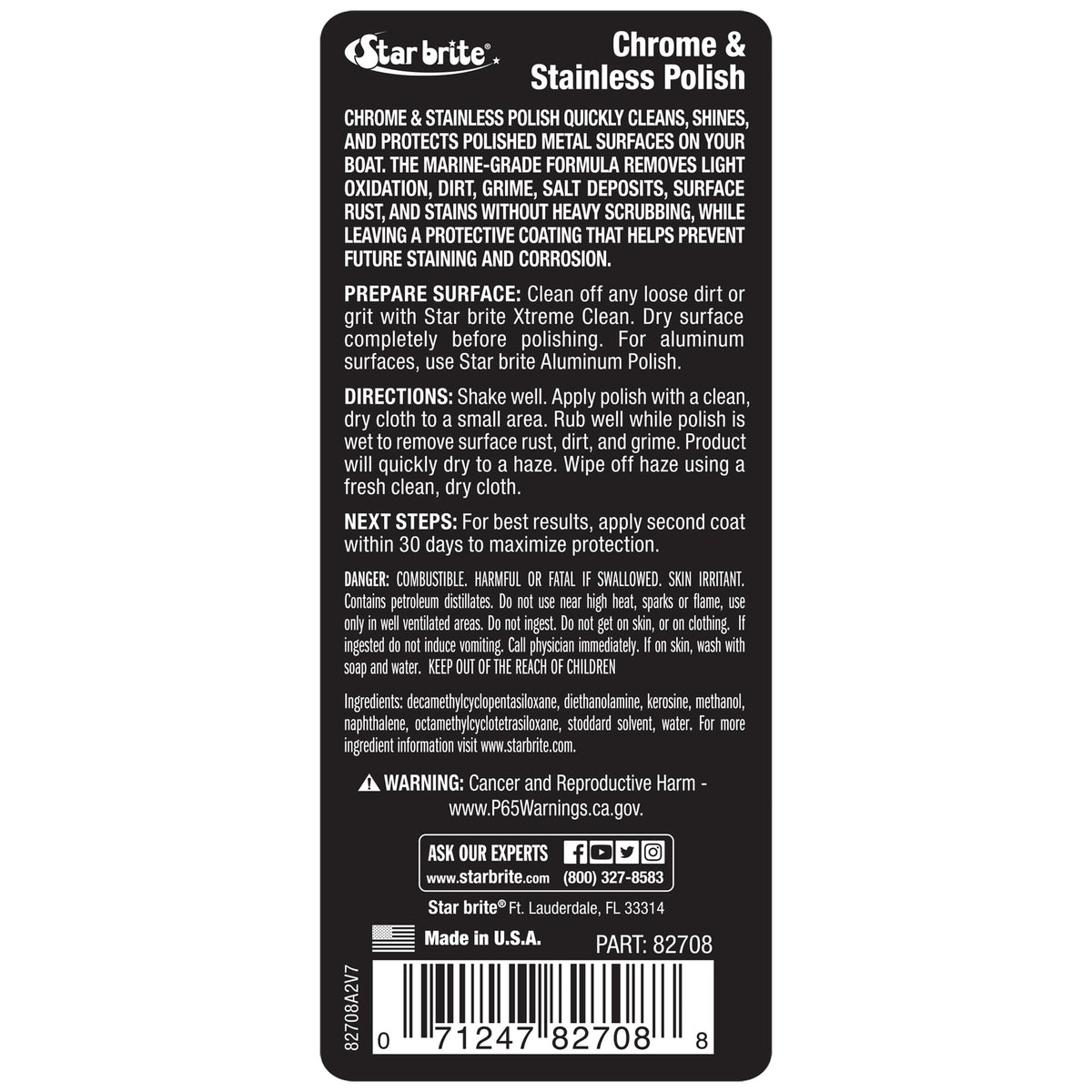 STAR BRITE 082708 STAR BRITE Chrome & Stainless Polish - Marine Grade Formula Protects Against Pitting, Salt Deposits, Staining & Rust on Chrome, Stainless Steel, Copper, Tin & Brass (082708)