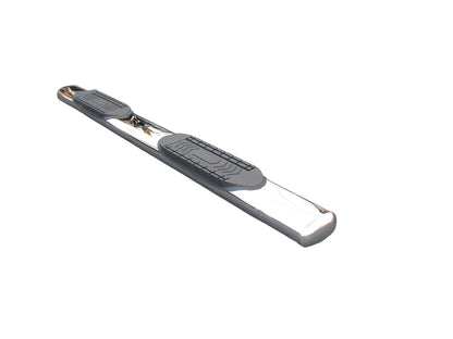 TRAILFX A8255S TrailFX Nerf Bars Fits Chevrolet Silverado 1500 Crew Cab 2019-2025 Stainless Steel 6 Inch Oval Straight Polished with Step Pads Rocker Panel Mount Running Boards TrailFX A8255S