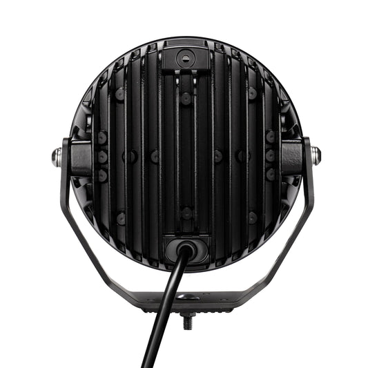 GO RHINO 750800711DRS Go Rhino Xplor Lighting: Blackout Series 7" Maxround LED Driving Light w/ Daytime Running Lights | Surface Mount ( Threaded Stud Mount), Aluminum, Black | 750800711DRS