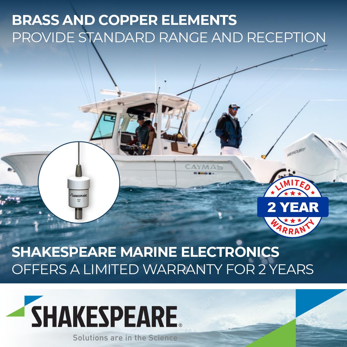 SHAKESPEARE 5215-AIS Shakespeare 5215-AIS AIS ANTENNA 36'3DB S/SWHIP SAILBOAT