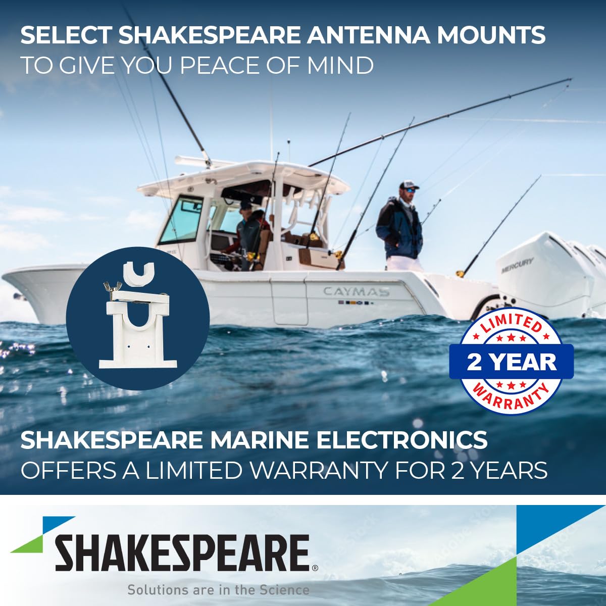 SHAKESPEARE 408-R Shakespeare 408-R White Plastic Marine Upper Bracket
