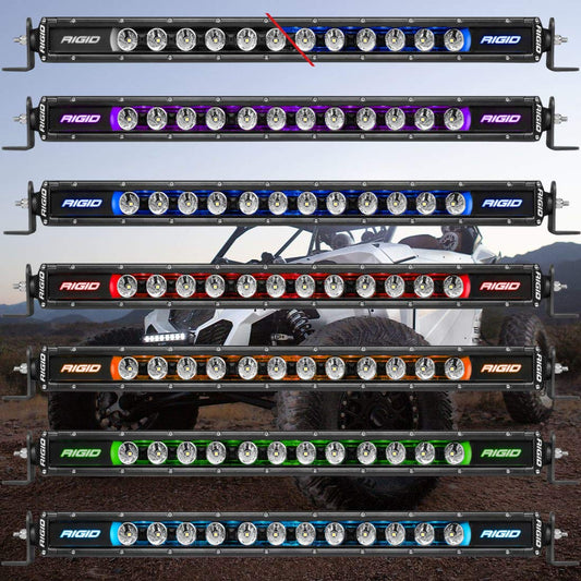 Rigid Industries 220603 Rigid Radiance Plus SR-Series LED Light, 8 Option RGBW Backlight, (20), Black