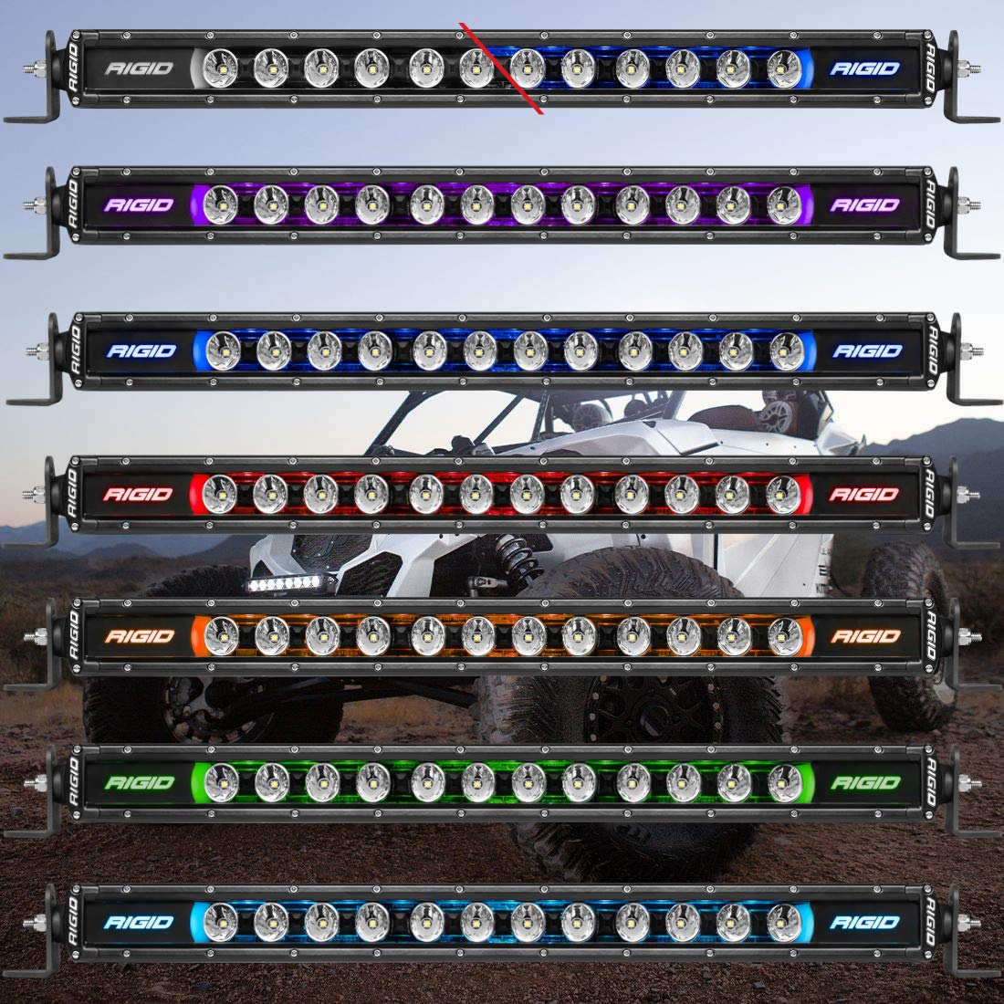 Rigid Industries 230603 Rigid Radiance Plus SR-Series LED Light, 8 Option RGBW Backlight, (30), Black
