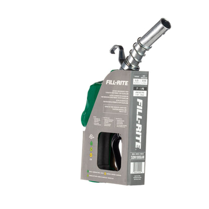 FILL RITE SDN100GAN Fill-Rite SDN100GAN 1” 5 to 25 GPM Automatic Standard Duty Fuel Transfer Nozzle, Green - For Gasoline, Diesel, Biodiesel up to B20, E15 & Kerosene