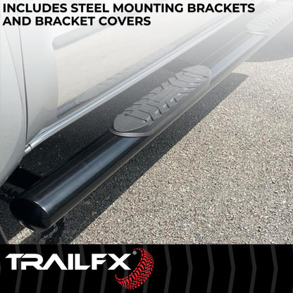 TRAILFX 2940413053 TrailFX 2940413053 Black 4" Oval Tube Side Step