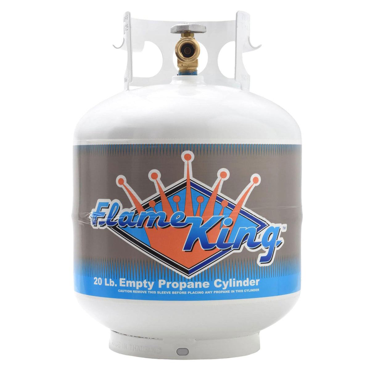 FLAME KING YSN201 Flame King YSN-201 20-Pound Steel Propane Tank Cylinder with Type 1 OPD Valve, White