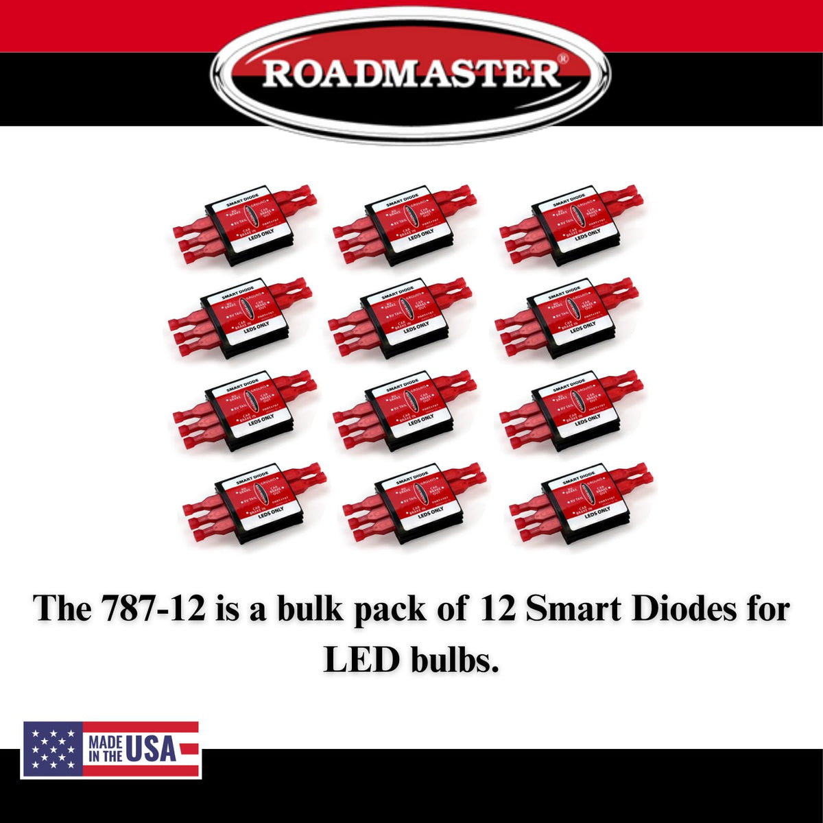 ROADMASTER 789 Roadmaster 789 Set of 2 Smart Diode fits RV to Flat Towed Vehicle Connections with Variable Voltage and LED Lighting | Easy Installation | Aluminum Heat Sink | Epoxy Case