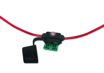 WIRTHCO 24413 WirthCo Battery Doctor 24413 LED ATO ATC MidBlade in-Line Fuse Holder with Cover, 30 Amp 12 Volt, 12-Gauge Wire, Water Resistant