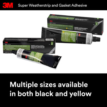 3M 08008 3M Black Super Weatherstrip and Gasket Adhesive, 08008, 5 fl oz, 1 Per Pack