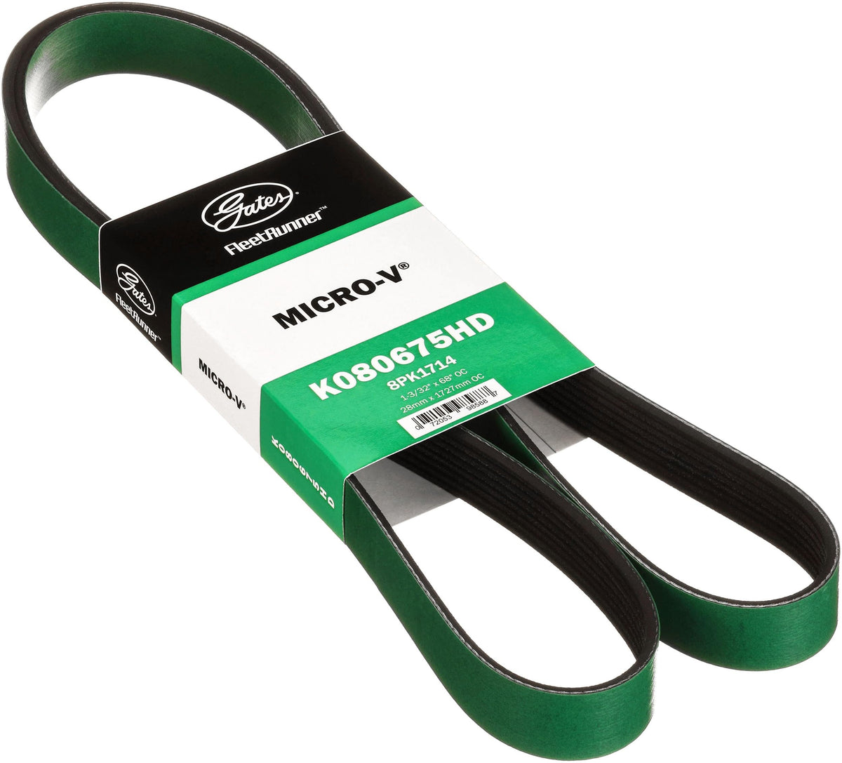 Gates K080675HD FleetRunner Micro-V Serpentine Drive Belt
