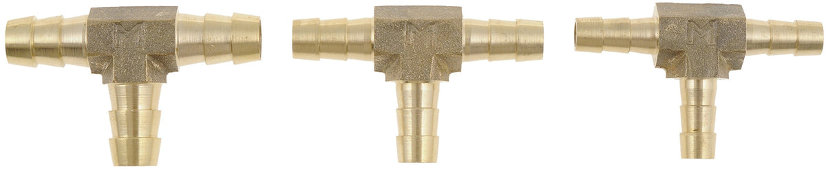 DORMAN 55109 Dorman 55109 1/4 In., 5/16 In. And 3/8 In. Brass Tee Connector Assortment, 3 Pack Universal Fit