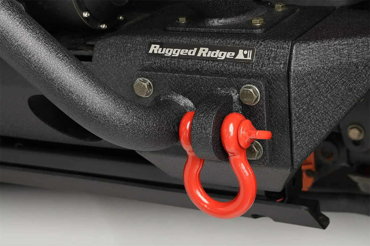 RUGGED RIDGE 11235.13 Rugged Ridge | D-Ring Shackle Kit, 7/8 inch, Red, Steel, Pair | 11235.13