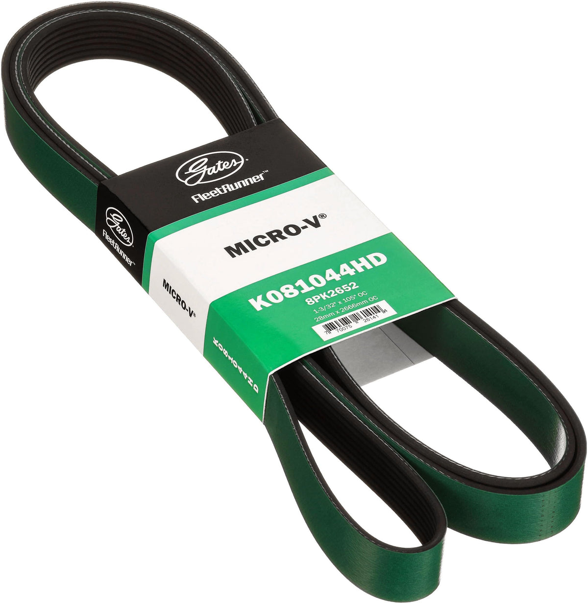 Gates K081044HD FleetRunner Micro-V Serpentine Drive Belt