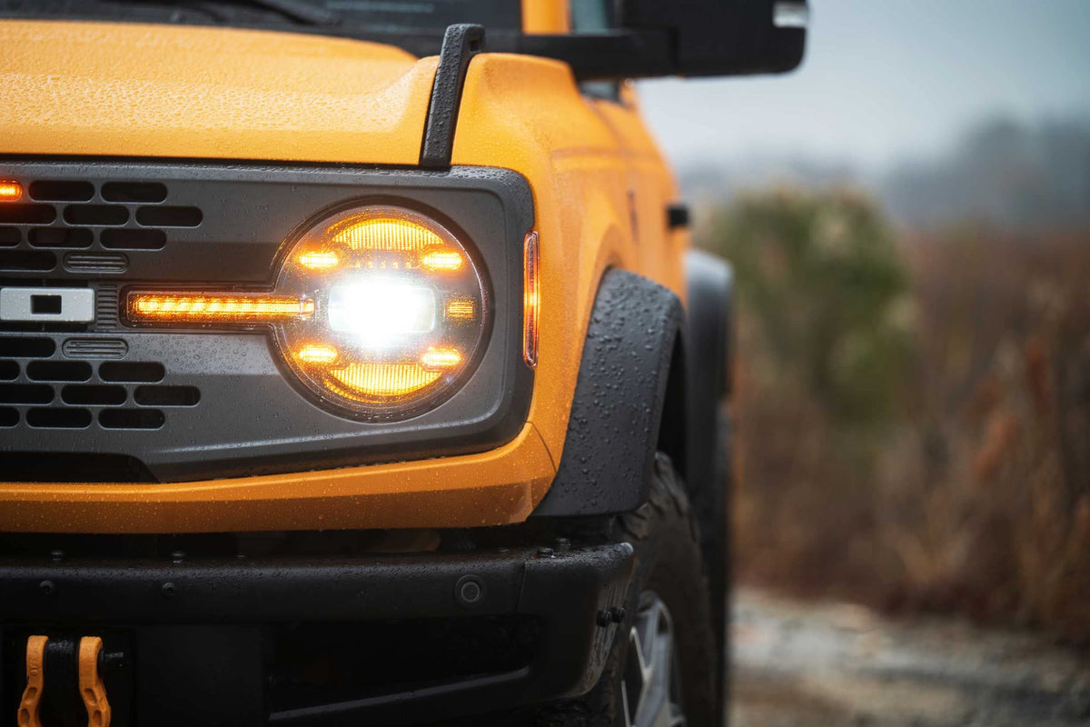 MORIMOTO LF497-A Morimoto XB LED Headlights Fits Ford Bronco 2021+ Plug and Play Headlight Assemblies Amber DRL (LF497-A)