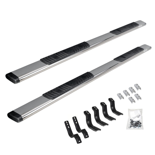 GO RHINO 685442987PS Go Rhino 5" OE Xtreme Low Profile Sidesteps & Brackets | Stainless Steel, Polished | 685442987PS | Fits 2005-2023 Toyota Tacoma Double Cab Pickup