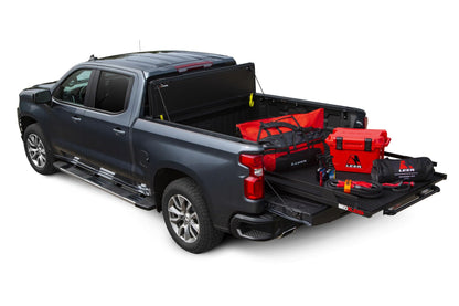 LEER 650170 LEER HF650M Quad-Folding Truck Bed Tonneau Cover, Fits Chevy Silverado and GMC Sierra, Years 2014-2018, 6'6" Truck Bed, Black