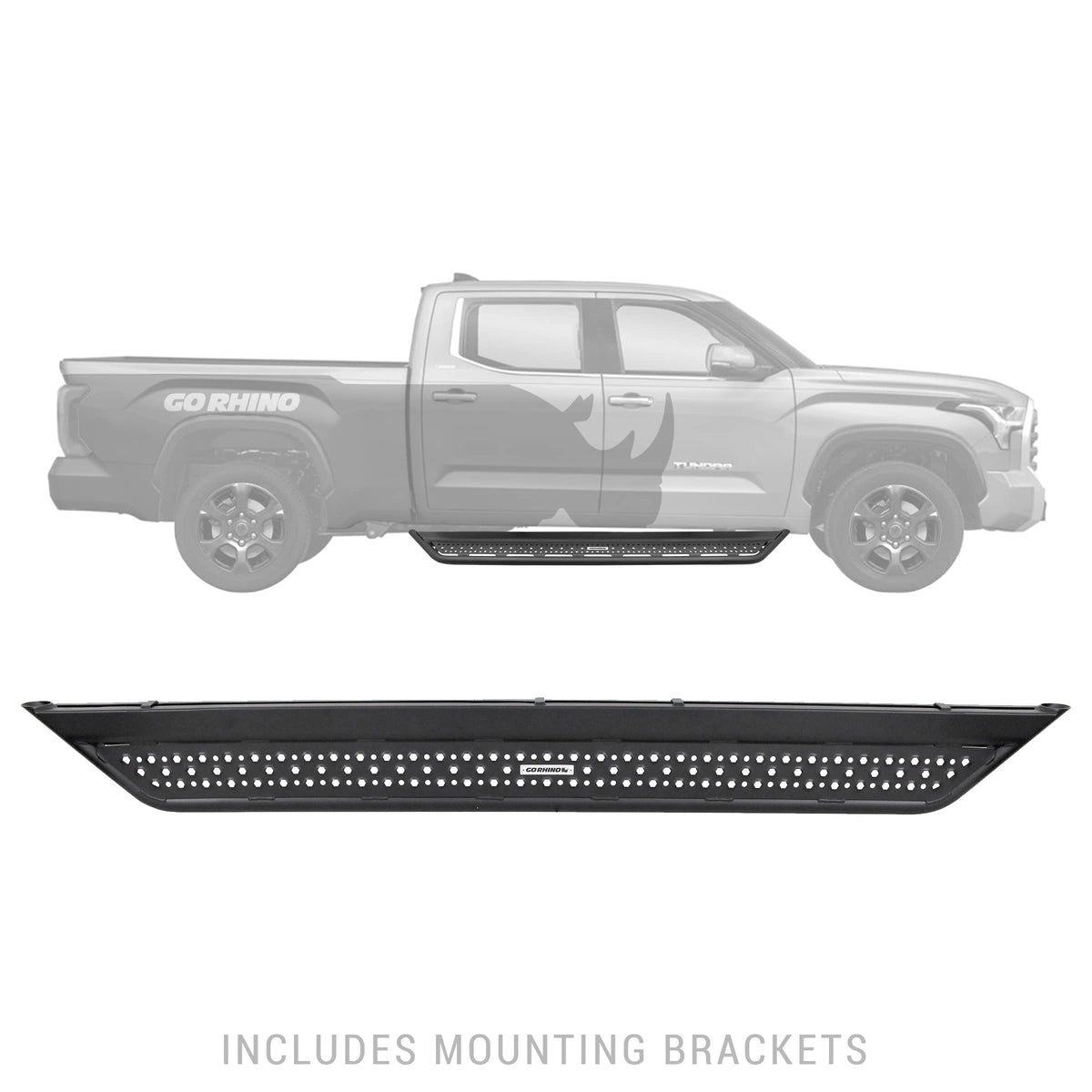 GO RHINO D64439T Go Rhino Dominator Xtreme D6 SideSteps Sidestep & Brackets | Mild Steel, Textured Black | D64439T | Fits 2023-2024 Toyota Sequoia