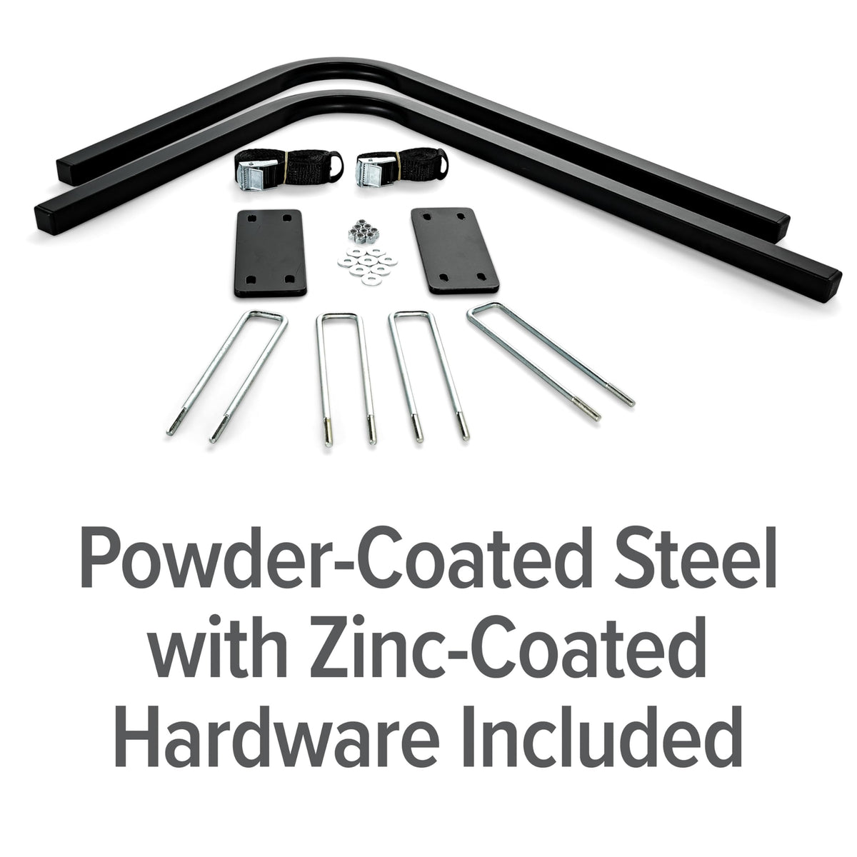 CAMCO 39010 Camco Rhino RV Bumper Mount Tote Tank Holder - Features a Powder-Coated Steel Construction, Heavy-Duty Straps, and Fits Both 4-inch and 4-1/2-inch Bumpers (39010)