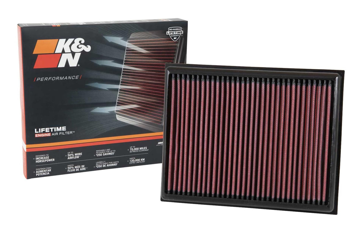K&N FILTER 33-3059 K&N High-Flow Original Lifetime Engine Air Filter: Increase Power & Accerlation, Washable, Premium, Compatible with 2015-2024 Nissan: Navara, NP300, 33-3059