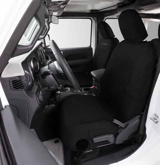 COVERCRAFT SSJ2468FJ11WFBK Custom Jeep Logo SeatSaver Front Row Seat Covers for 13-18 Wrangler JK by Covercraft
