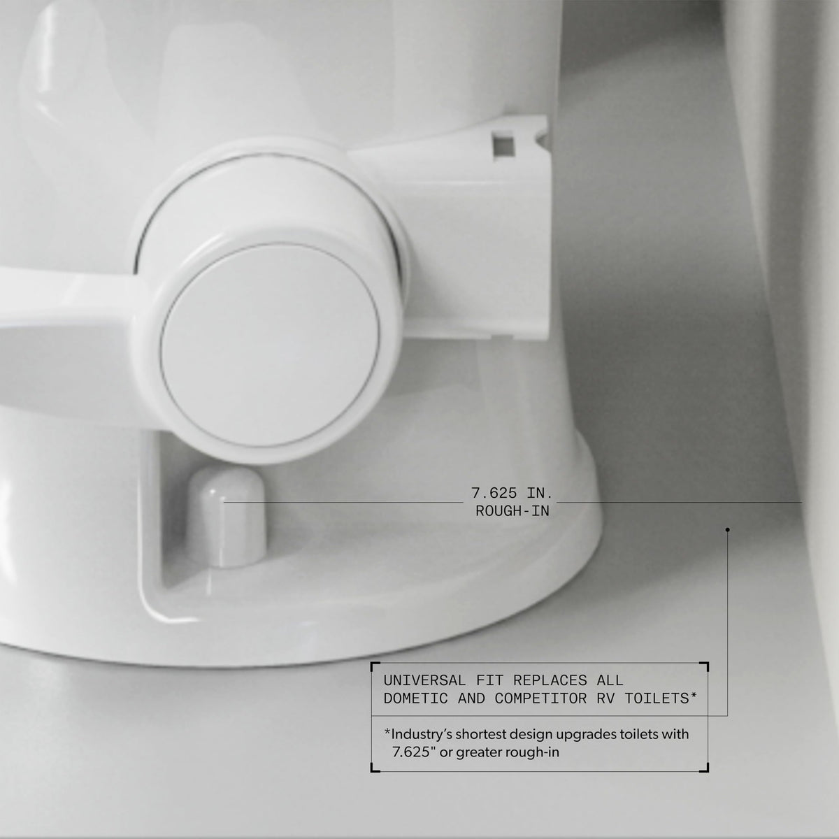 Dometic 9610008260 Dometic Model 410 Complete RV Toilet – Round Porcelain Bowl, Universal Fit & 2-Bolt Mount, 18" Chair Height Residential-Style, Gravity Flush Toilet with Soft-Close Seat, Bone (9610008260)