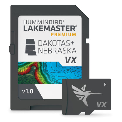 HUMMINBIRD 602001-1 Humminbird LakeMaster Premium Dakotas + Nebraska V1 Map SD Card for Fish Finders