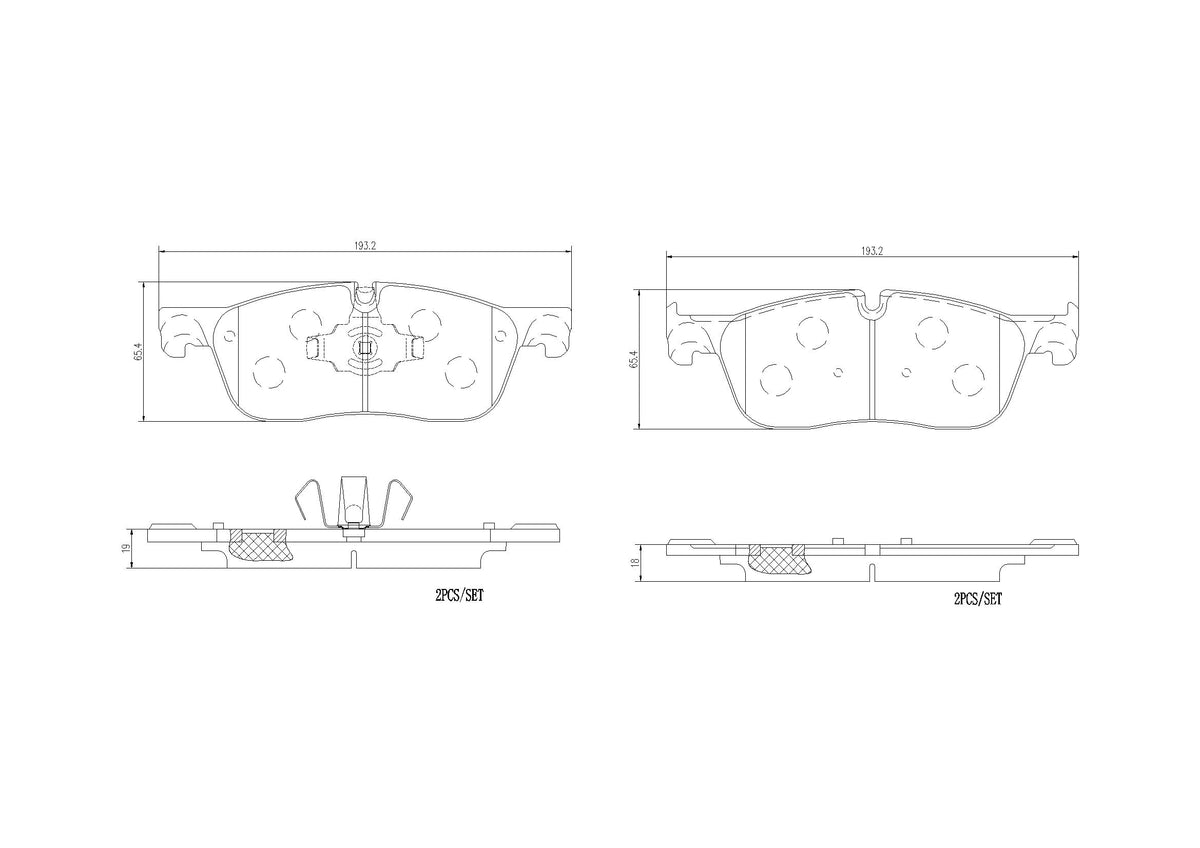 BREMBO P36035N Brembo P36035N Premium Ceramic Front Disc Brake Pad Set LAND ROVER OE# LR090689